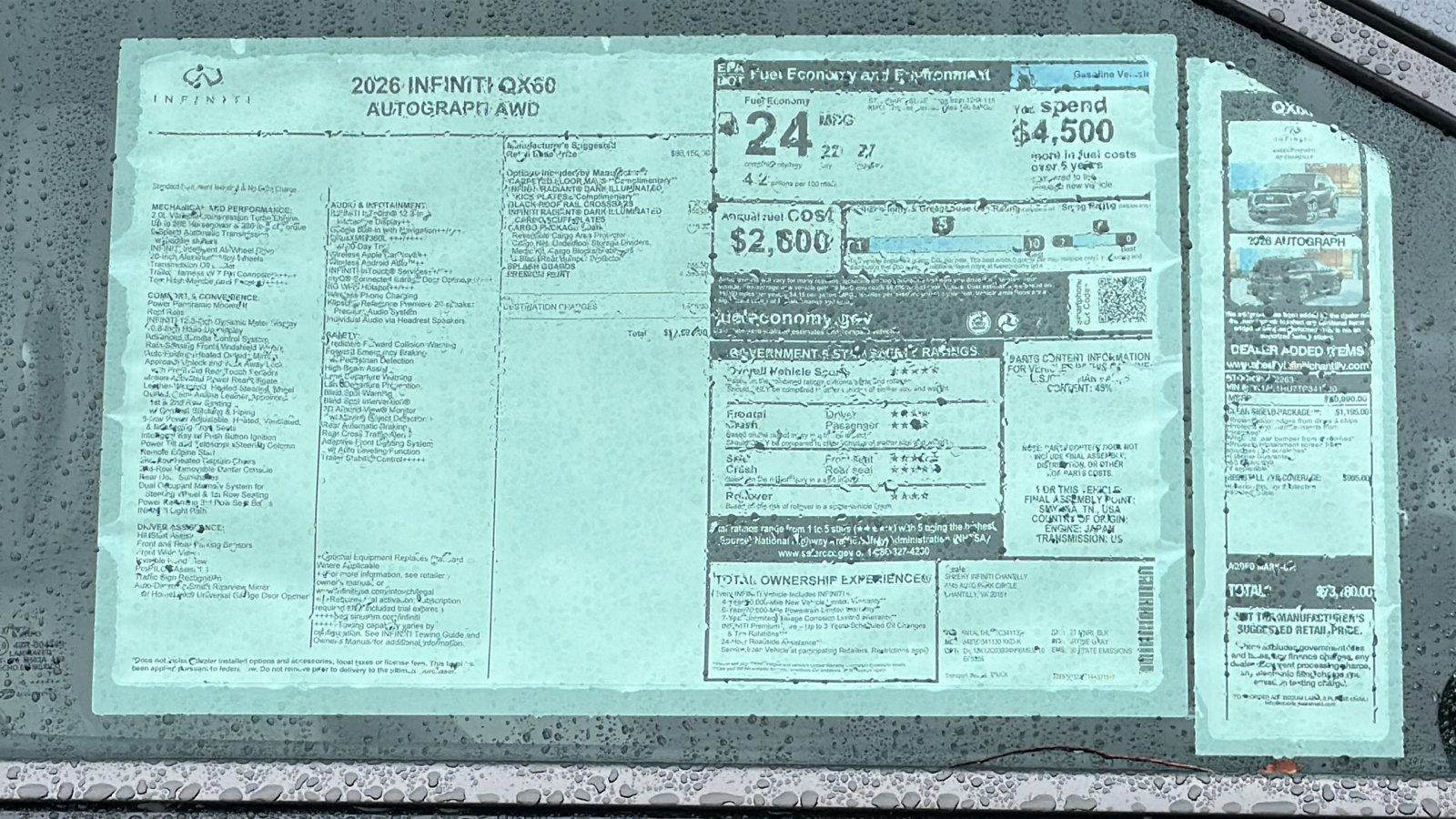 New 2026 INFINITI QX60 Autograph w/ Dark Cargo Package image 13