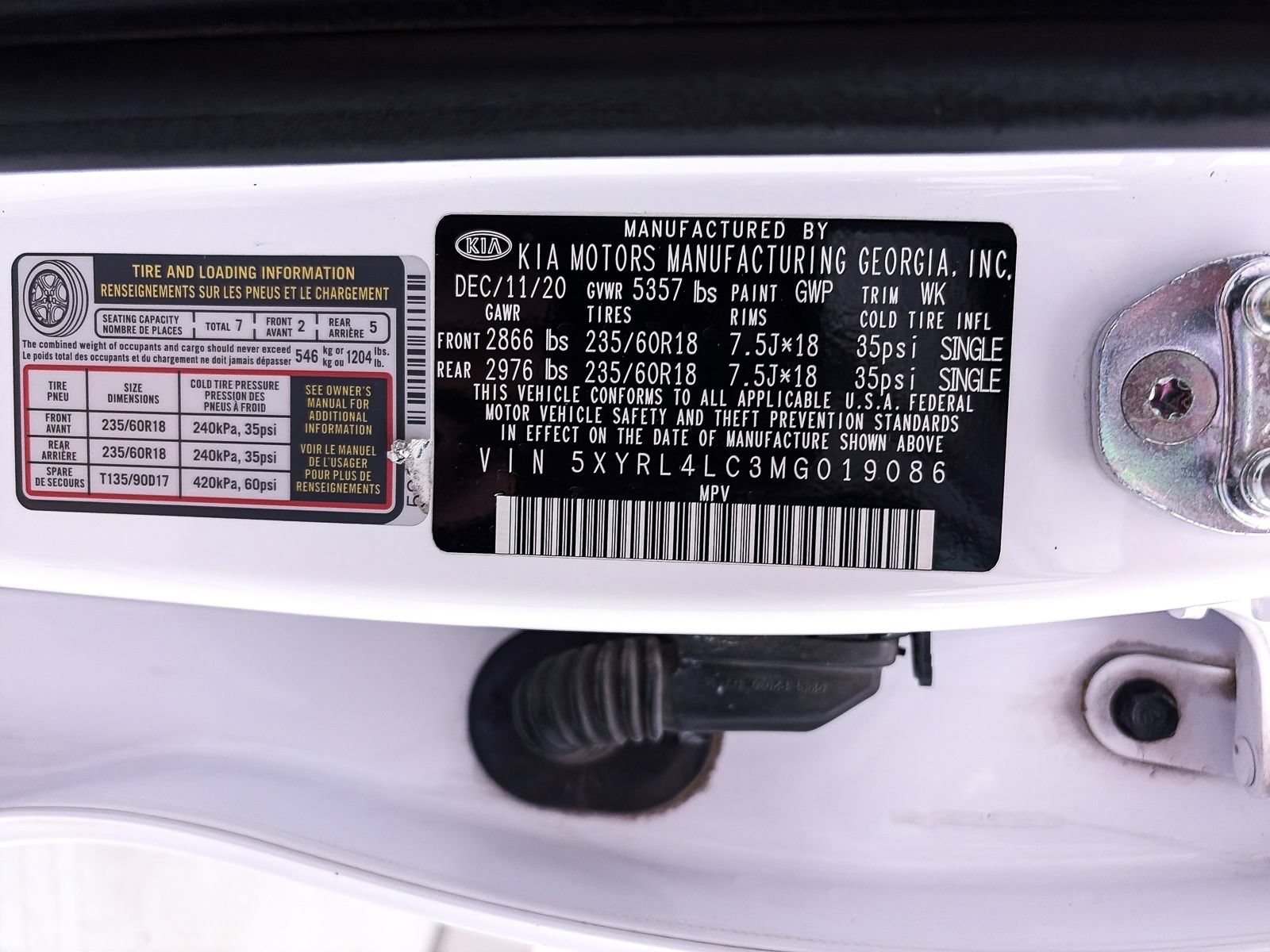 Used 2021 Kia Sorento S w/ Panoramic Sunroof Package FWD image 35