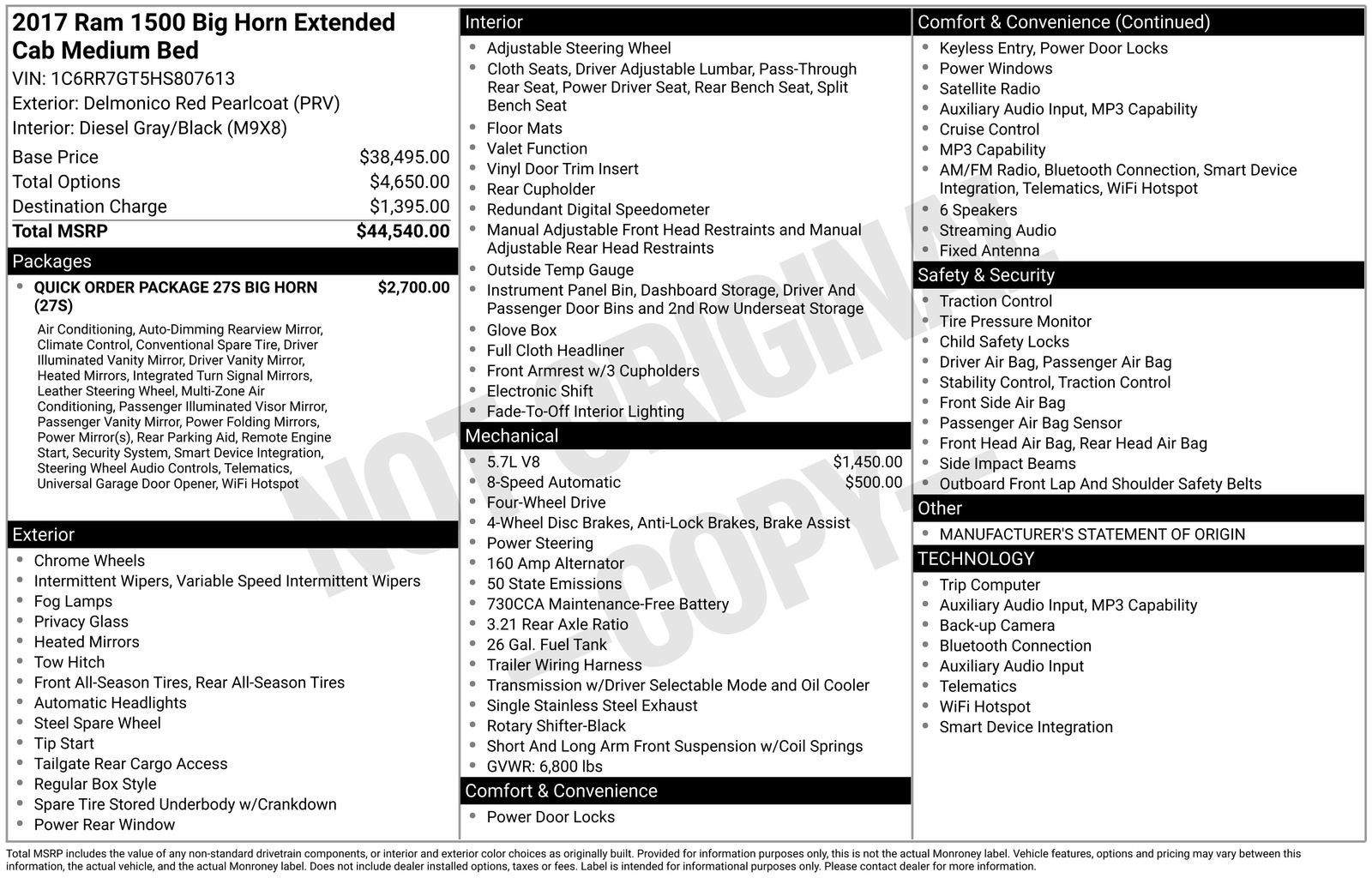 Used 2017 RAM 1500 Big Horn image 3