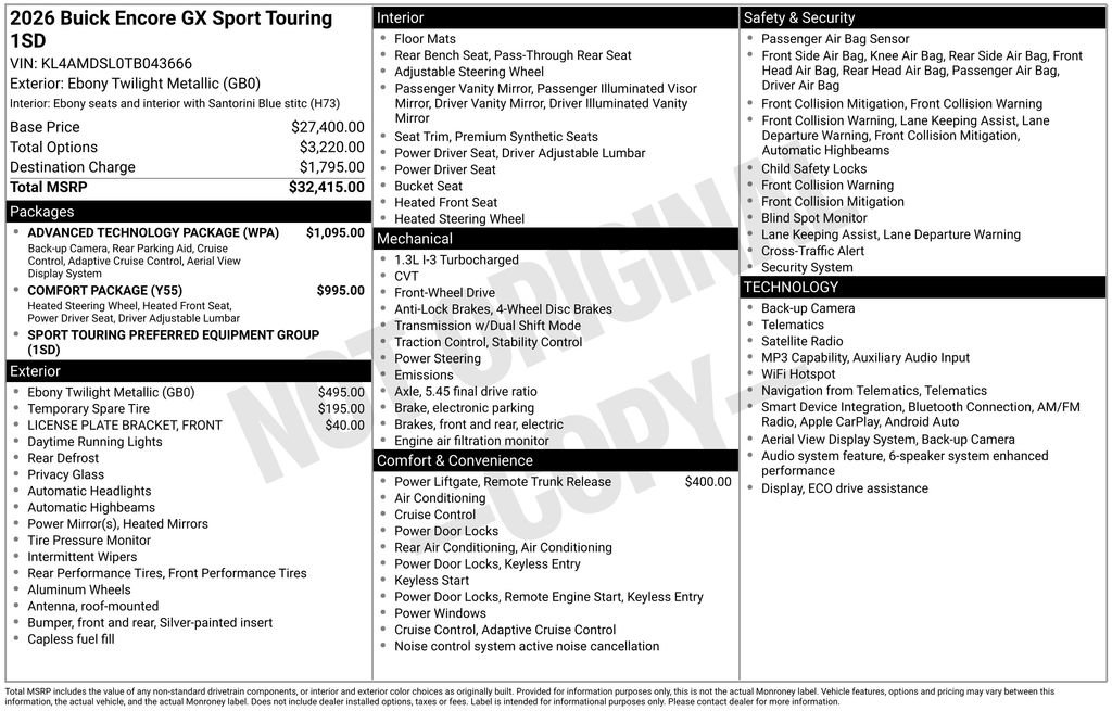 Used 2026 Buick Encore GX Sport Touring w/ Advanced Technology Package FWD image 42