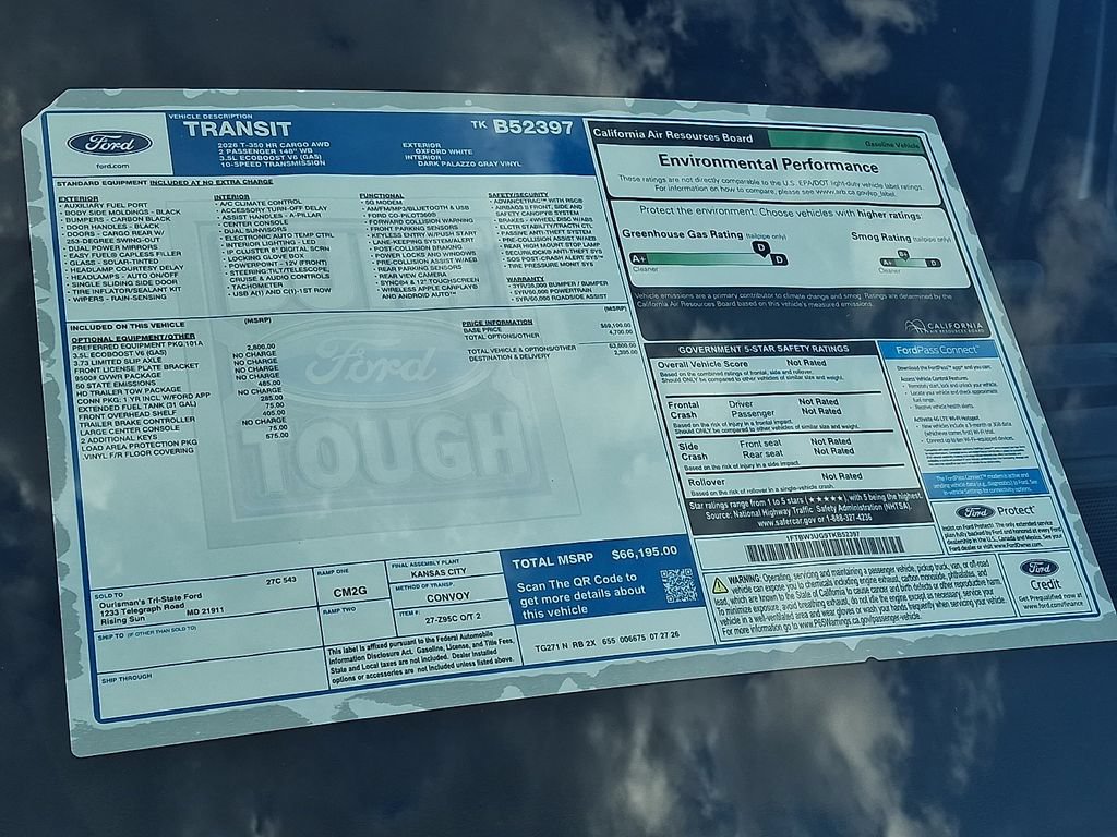 New 2026 Ford Transit 350 148 High Roof Extended AWD w/ Load Area Protection Package image 18