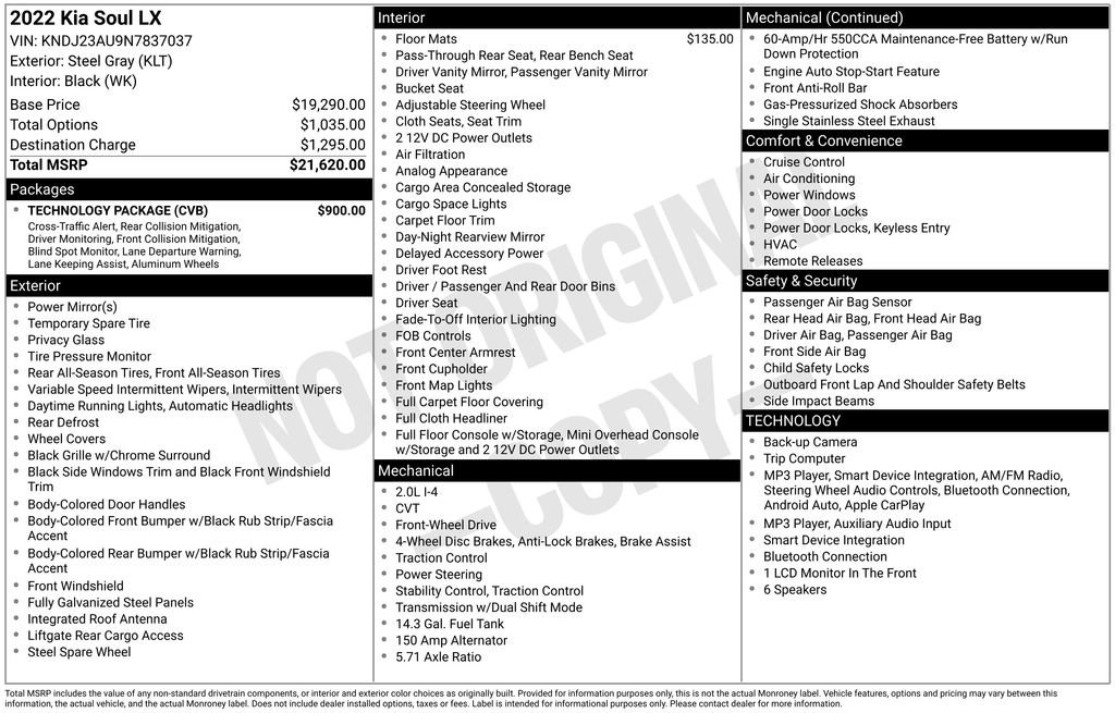 Used 2022 Kia Soul LX w/ Technology Package FWD image 5
