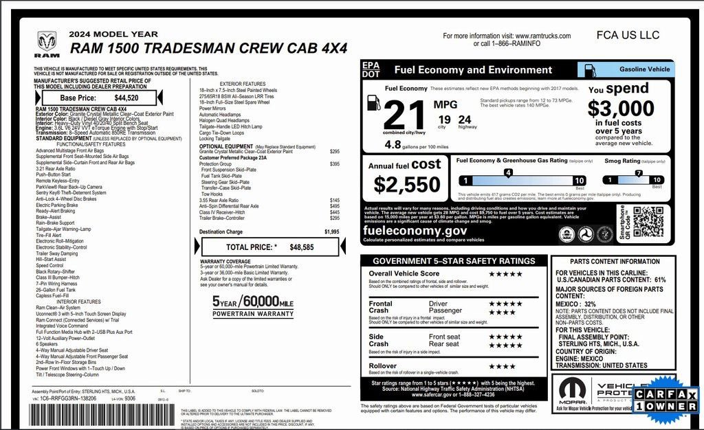Used 2024 RAM 1500 Tradesman w/ Protection Group image 32
