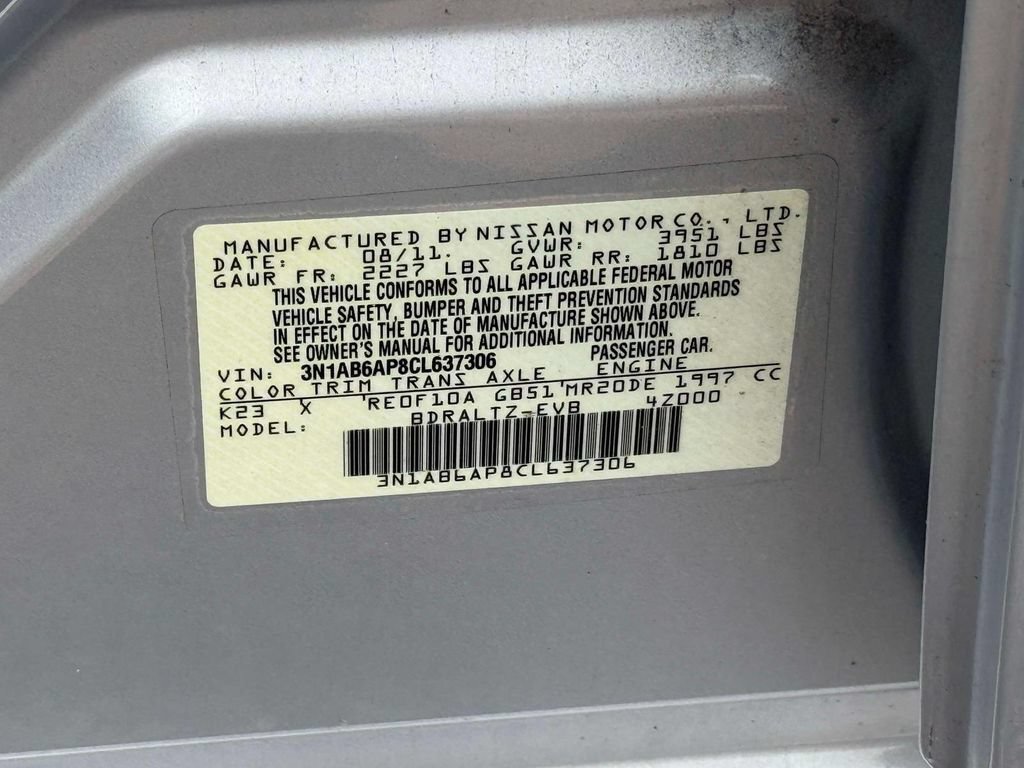Used 2012 Nissan Sentra 2.0 SR w/ Special Edition Pkg FWD image 12
