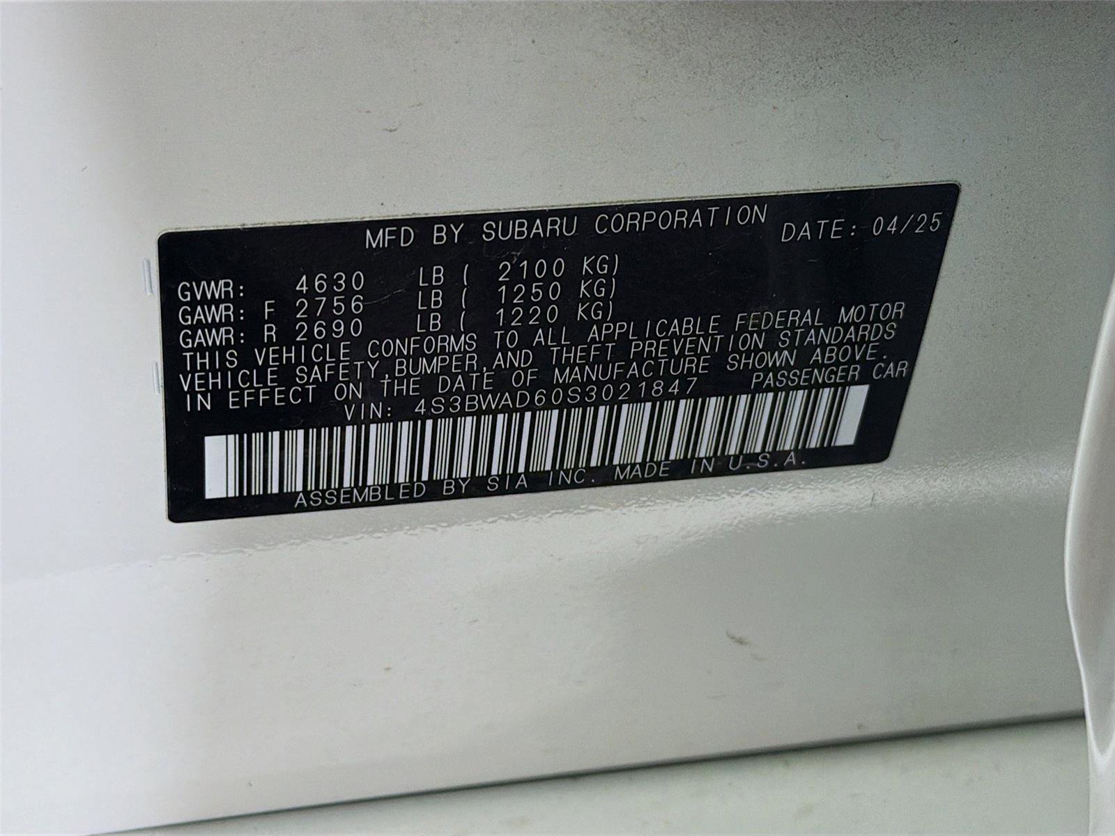 Certified 2025 Subaru Legacy Premium AWD/4WD image 31