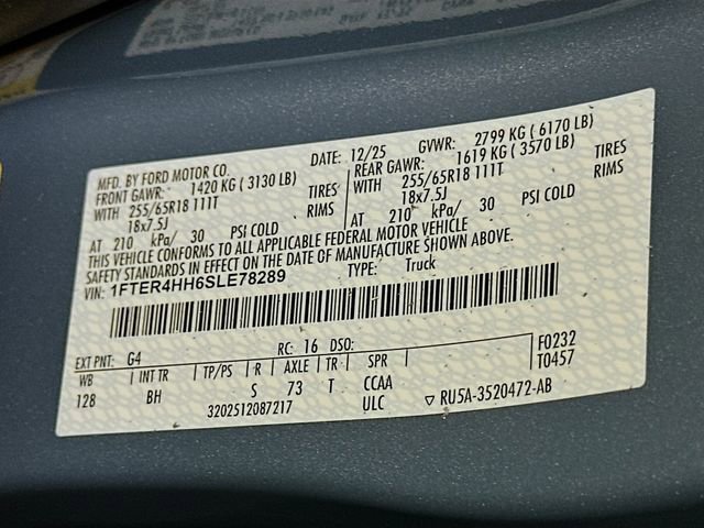 New 2025 Ford Ranger XLT w/ Equipment Group 301A High image 17