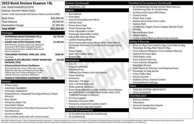 Certified 2023 Buick Enclave Essence w/ Experience Buick Package image 44