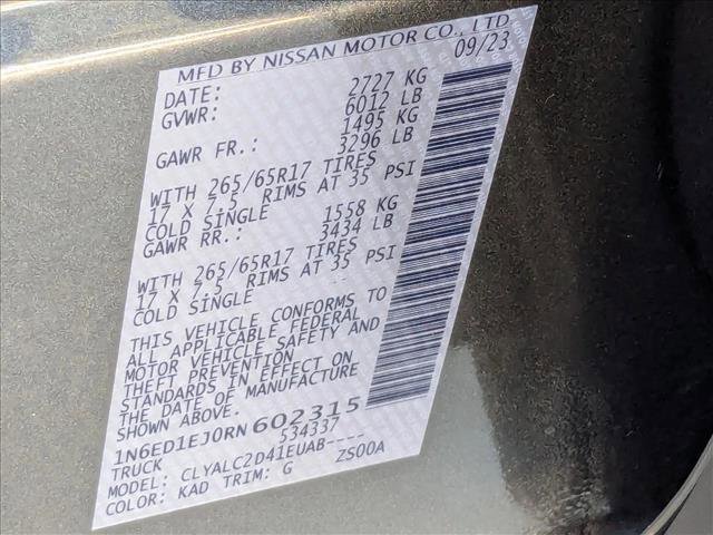 Certified 2024 Nissan Frontier SV w/ SV Convenience Package image 24