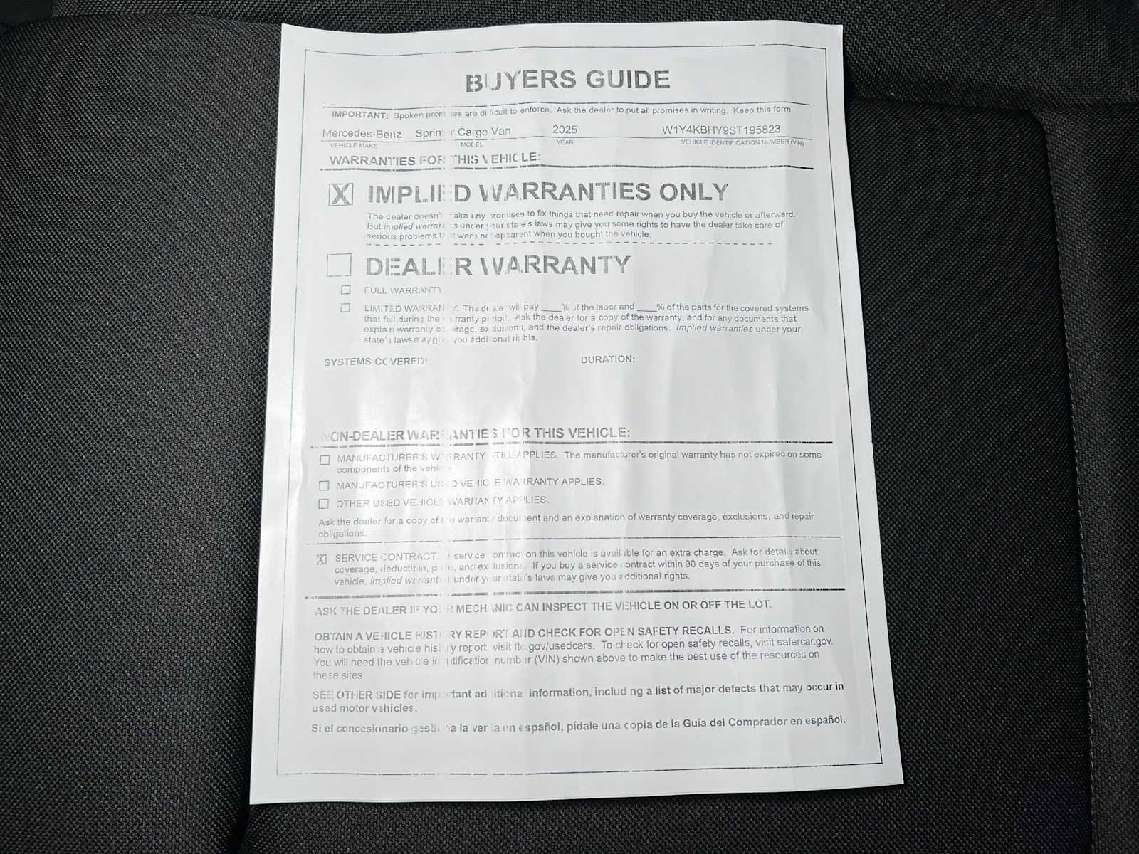 Used 2025 Mercedes-Benz Sprinter 2500 image 38