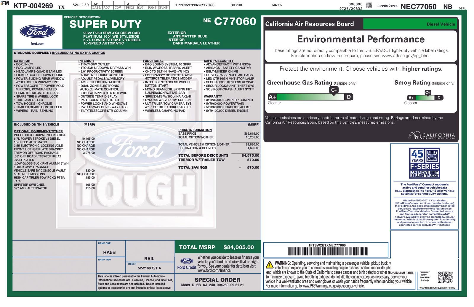 Used 2022 Ford F250 Platinum w/ Tremor Off-Road Package AWD/4WD video 2