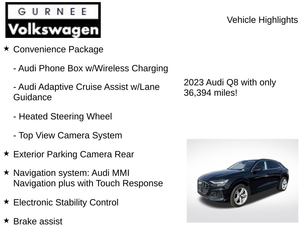Used 2023 Audi Q8 Premium w/ Convenience Package AWD/4WD image 8
