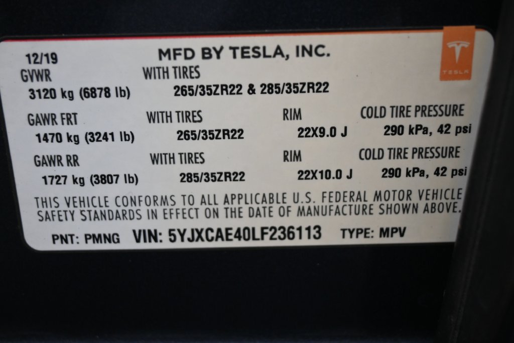 Used 2020 Tesla Model X Performance AWD/4WD image 8