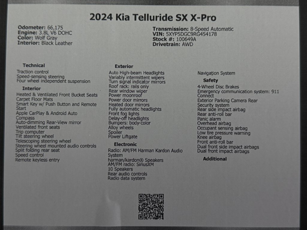 Used 2024 Kia Telluride SX X-Pro AWD/4WD image 49