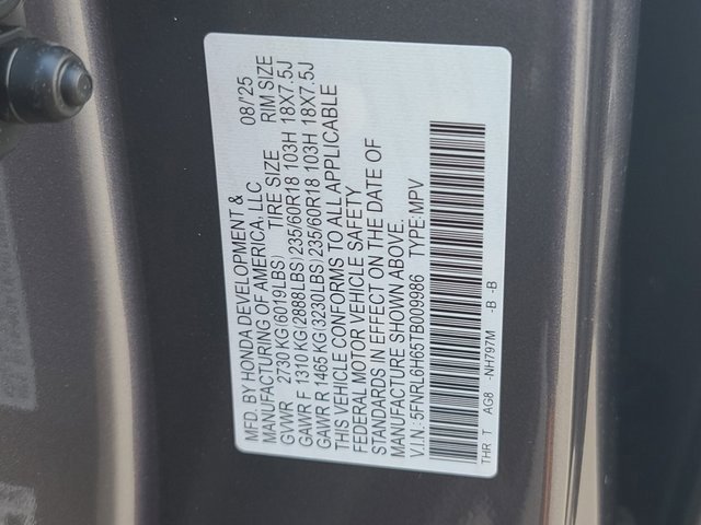 New 2026 Honda Odyssey EX-L image 30