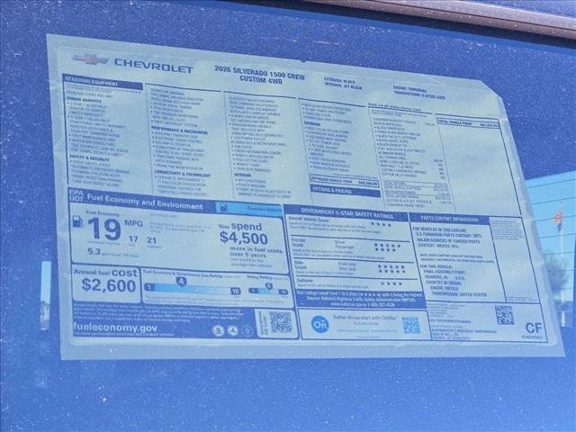 New 2026 Chevrolet Silverado 1500 Custom w/ Turbomax Blackout Package AWD/4WD image 16