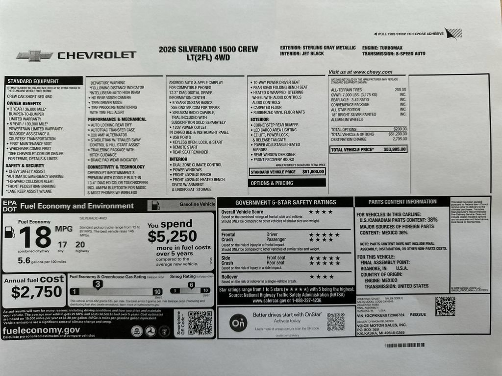 New 2026 Chevrolet Silverado 1500 LT AWD/4WD image 61