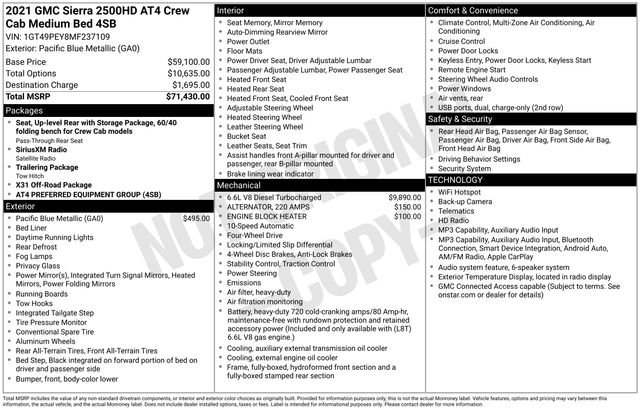 Certified 2021 GMC Sierra 2500 AT4 AWD/4WD image 5