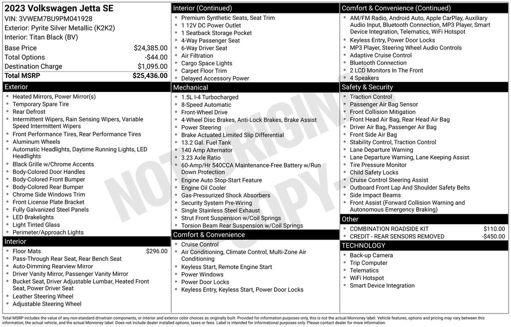 Used 2023 Volkswagen Jetta SE image 9