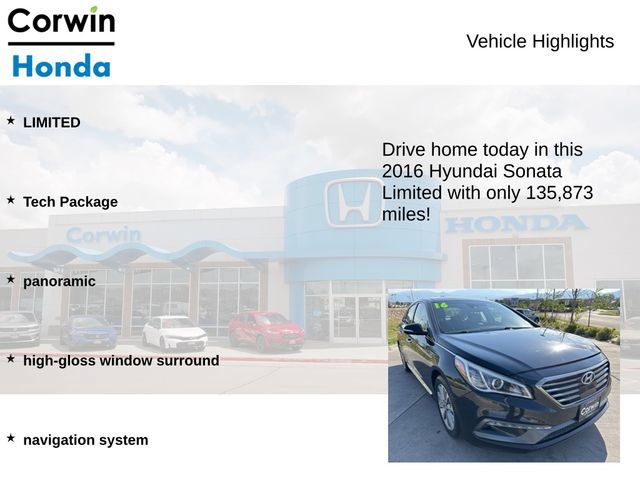 Used 2016 Hyundai Sonata Limited w/ Option Group 05 FWD image 6
