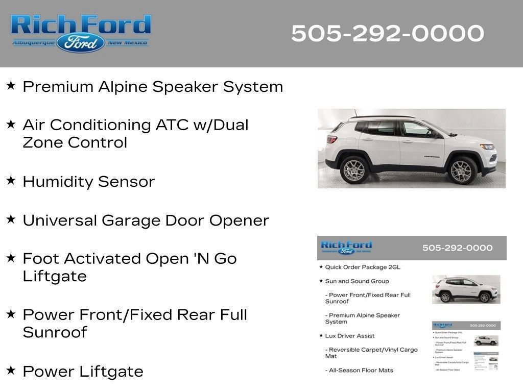 Used 2022 Jeep Compass Latitude w/ Sun and Sound Group AWD/4WD image 48