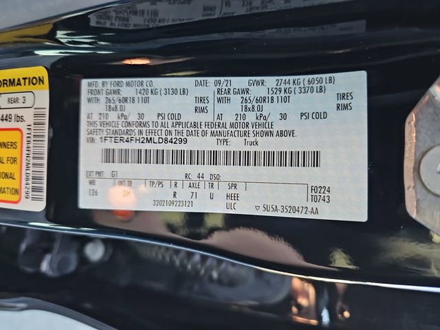 Used 2021 Ford Ranger Lariat w/ Equipment Group 501A High image 38