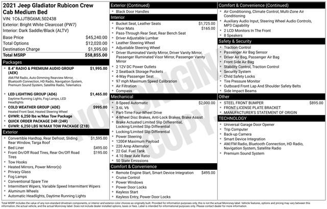 Used 2021 Jeep Gladiator Rubicon image 27