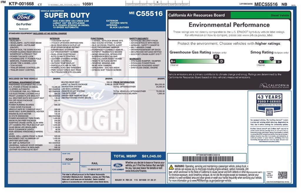 Certified 2021 Ford F350 Lariat w/ Lariat Ultimate Package AWD/4WD image 41