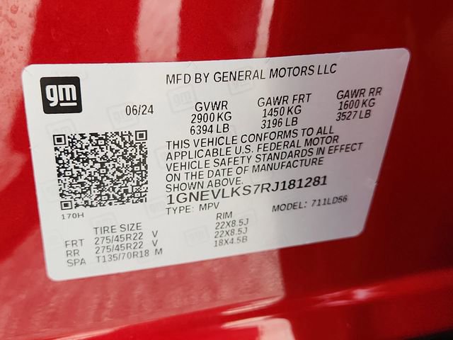 Used 2024 Chevrolet Traverse RS w/ LPO, Floor Liner Package image 34