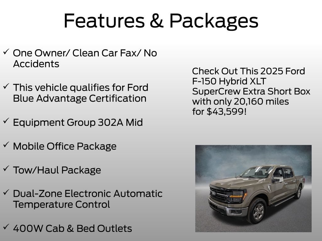 Certified 2025 Ford F150 XLT w/ Equipment Group 302A MID AWD/4WD image 4