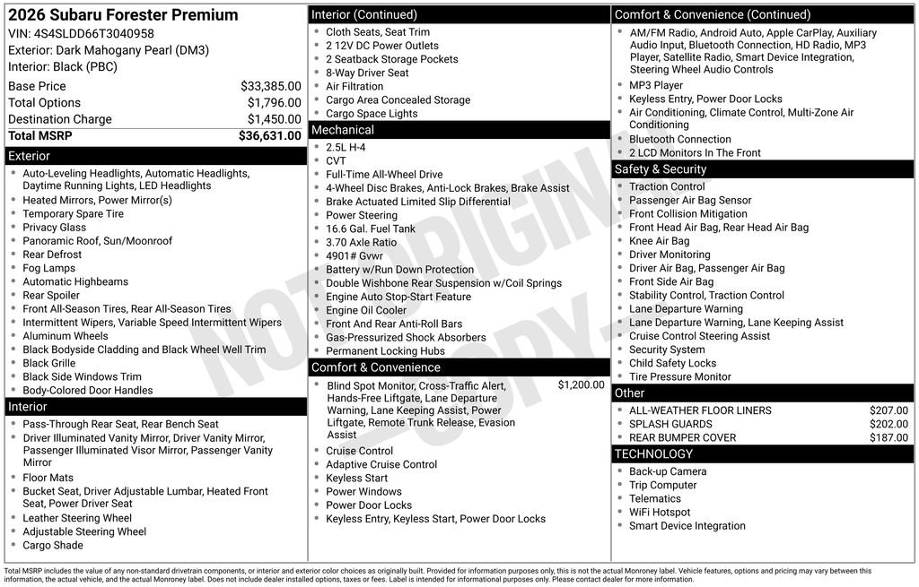 New 2026 Subaru Forester Premium image 6