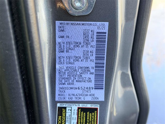 Used 2025 Nissan Frontier S w/ S Utility Package image 24