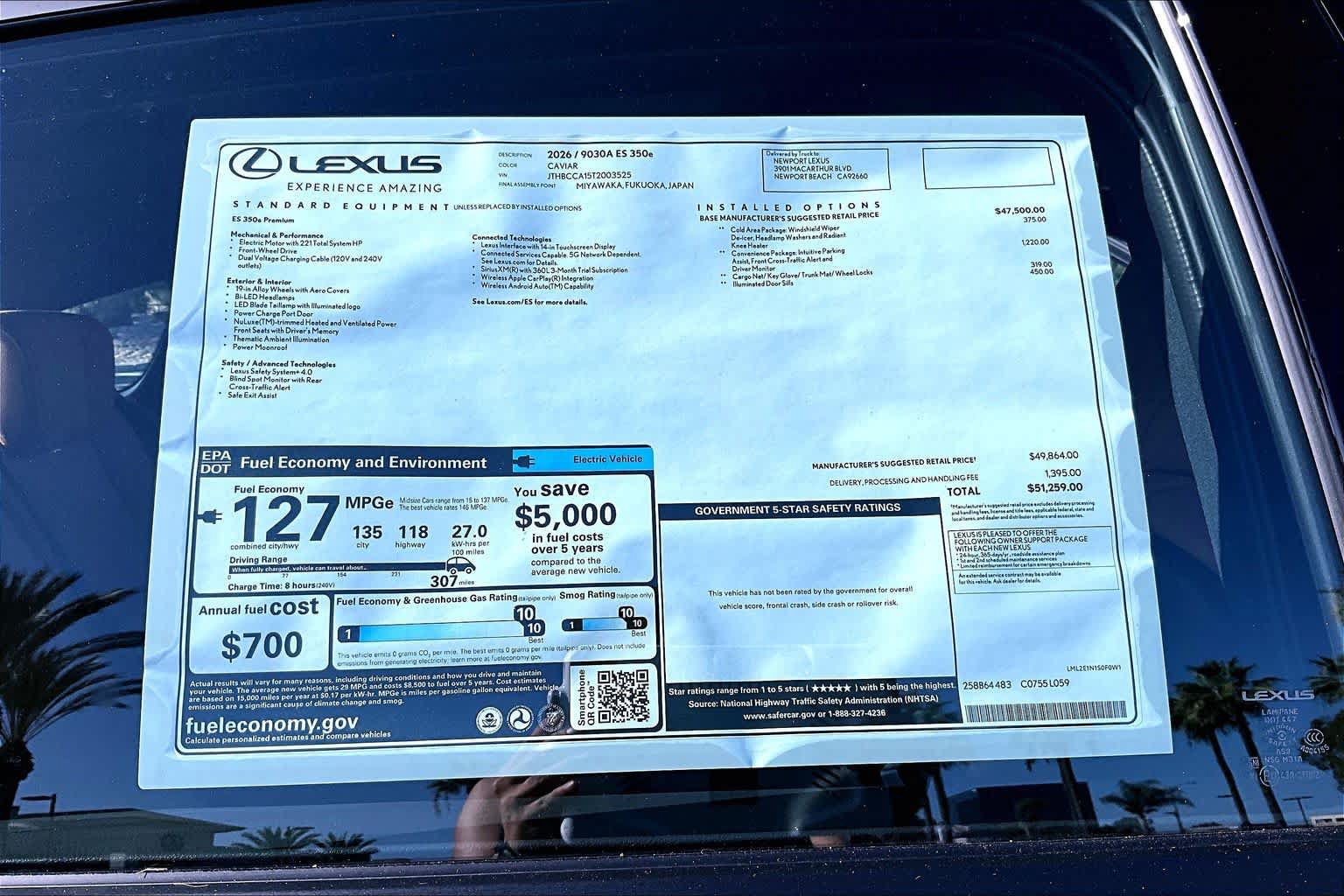 New 2026 Lexus ES 350e FWD image 22