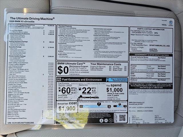 New 2026 BMW X5 xDrive50e image 20