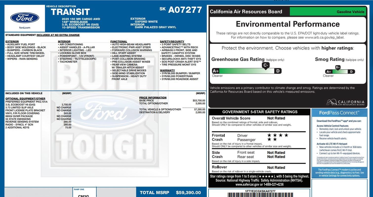Used 2025 Ford Transit 150 148 Medium Roof AWD image 8