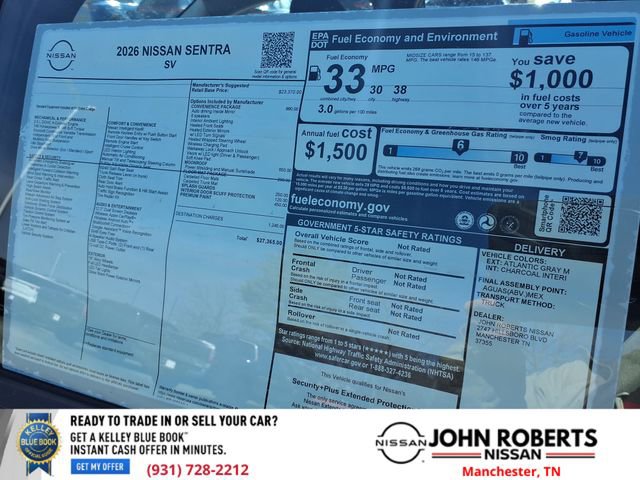 New 2026 Nissan Sentra SV w/ SV Convenience Package image 21