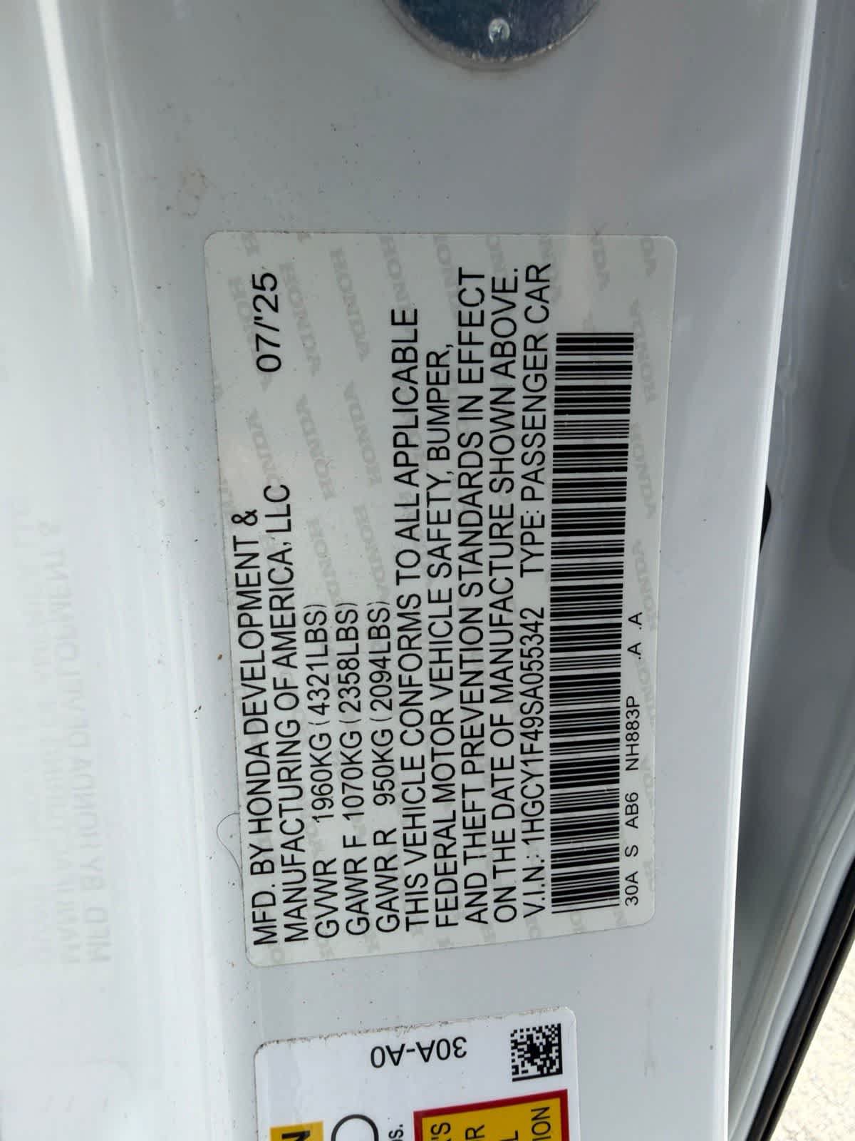 Certified 2025 Honda Accord SE image 22