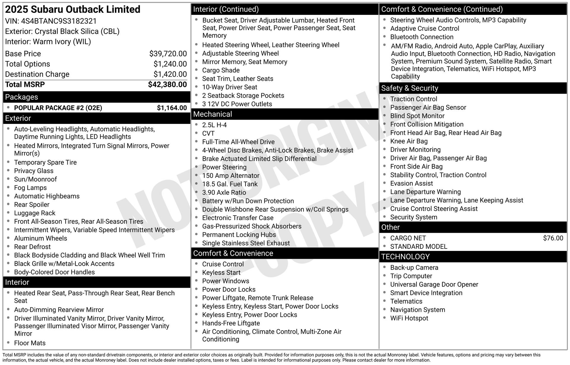 Used 2025 Subaru Outback Limited w/ Popular Package #2 image 5