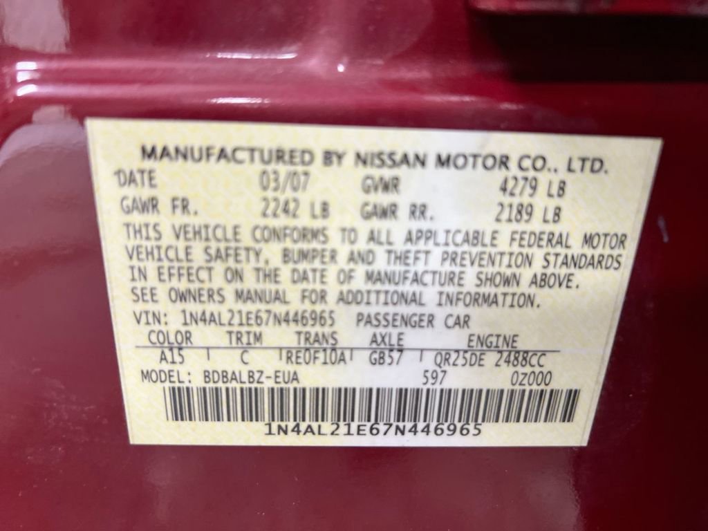 Used 2007 Nissan Altima 2.5 S w/ Convenience Plus Pkg image 27