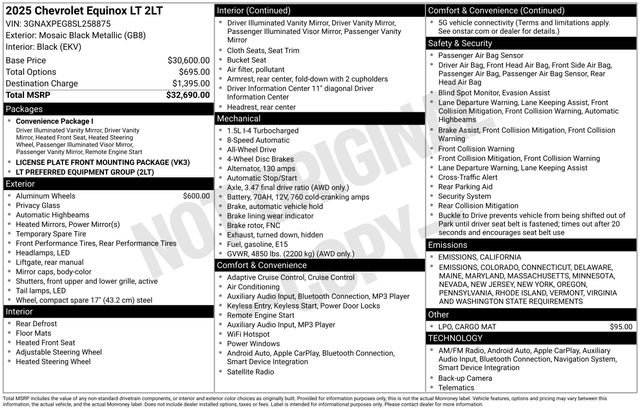 Certified 2025 Chevrolet Equinox LT image 2