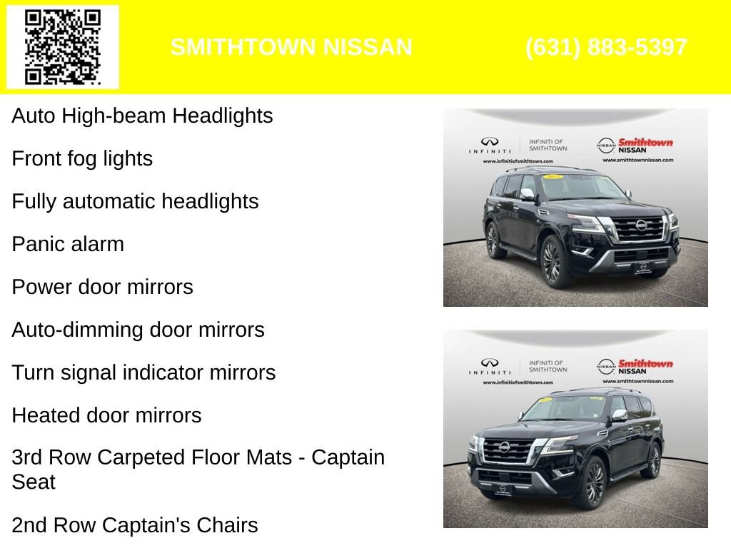 Used 2022 Nissan Armada Platinum w/ Captain's Chairs Package AWD/4WD image 8