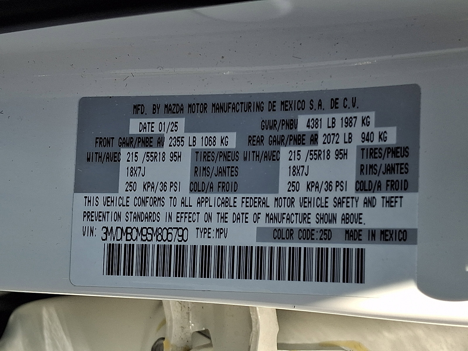 Certified 2025 MAZDA CX-30 AWD 2.5 S w/ Preferred Package image 28