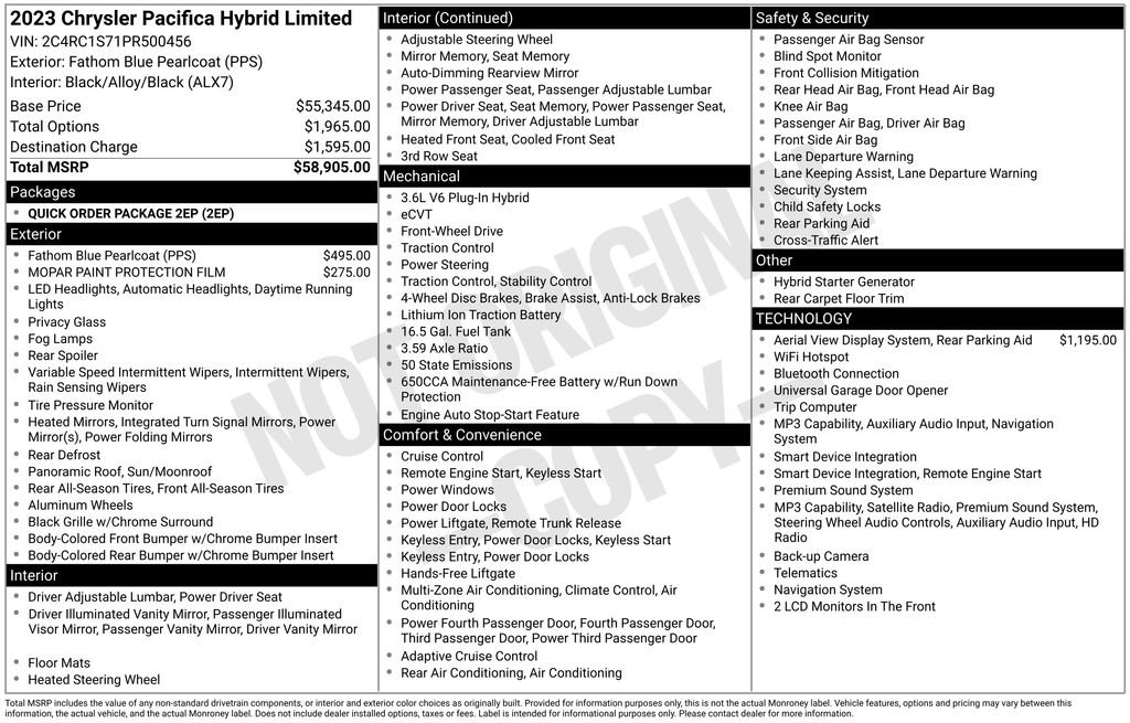 Used 2023 Chrysler Pacifica Limited FWD image 11