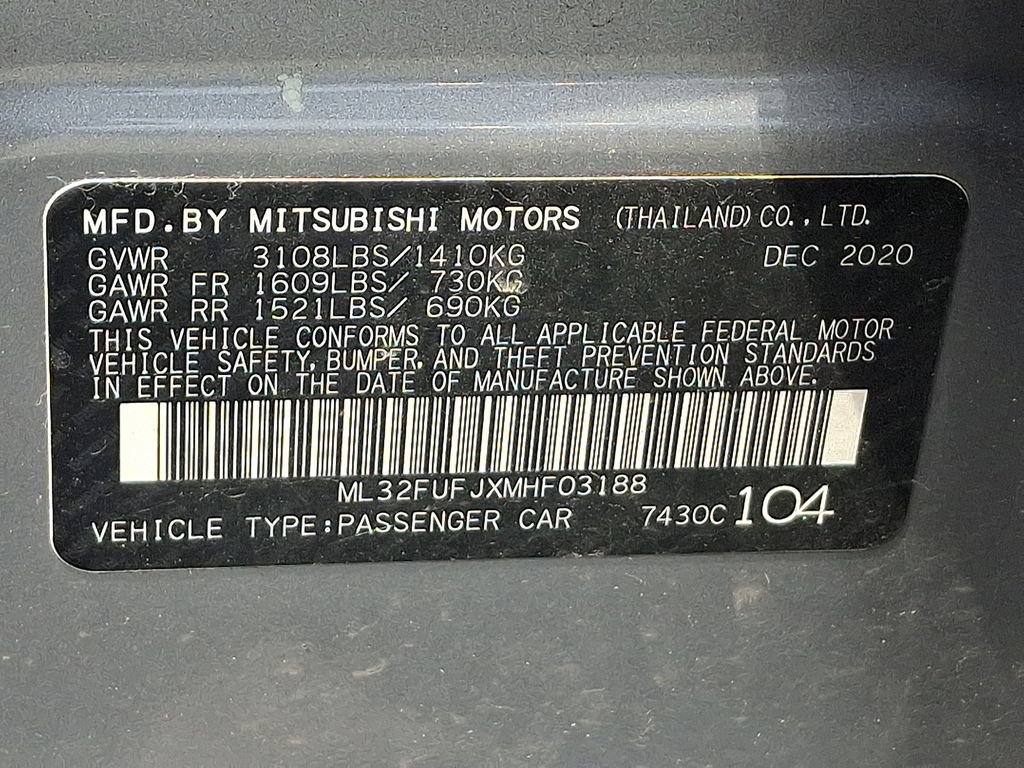 Used 2021 Mitsubishi Mirage G4 LE FWD image 28