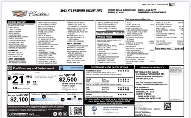 Used 2023 Cadillac XT5 Premium Luxury w/ Platinum Package image 27