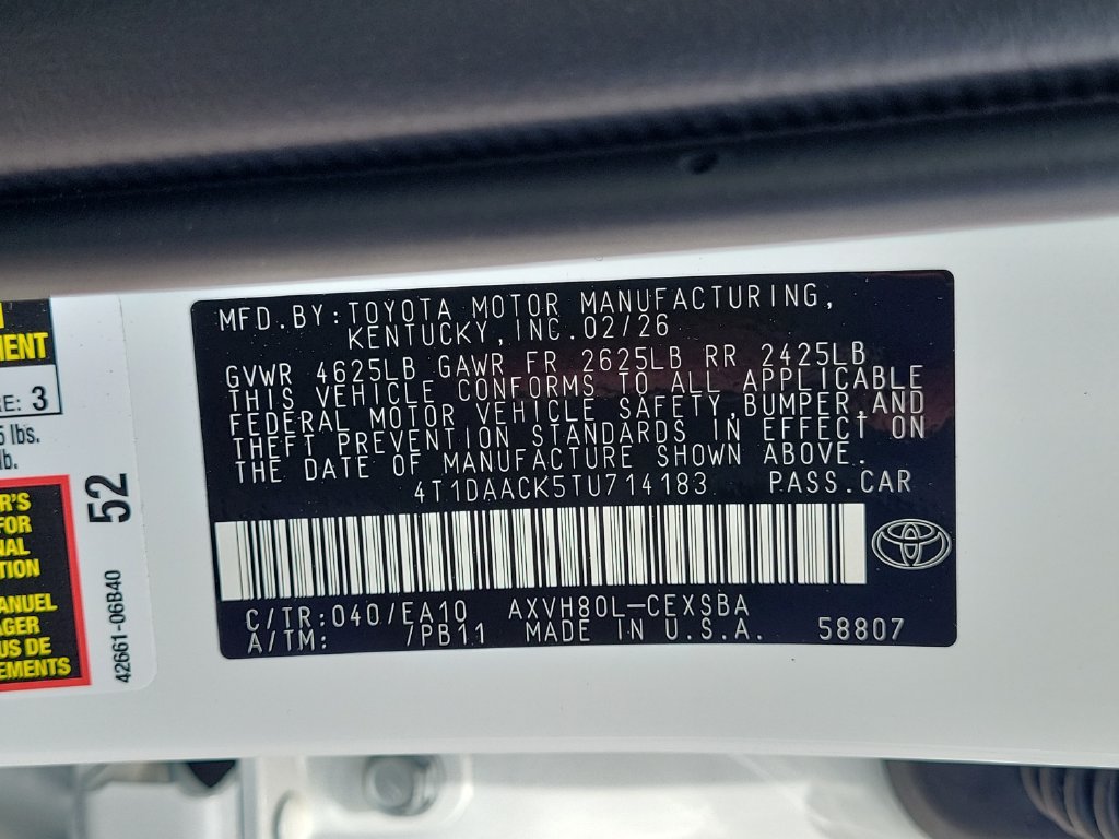 Used 2026 Toyota Camry SE FWD image 37