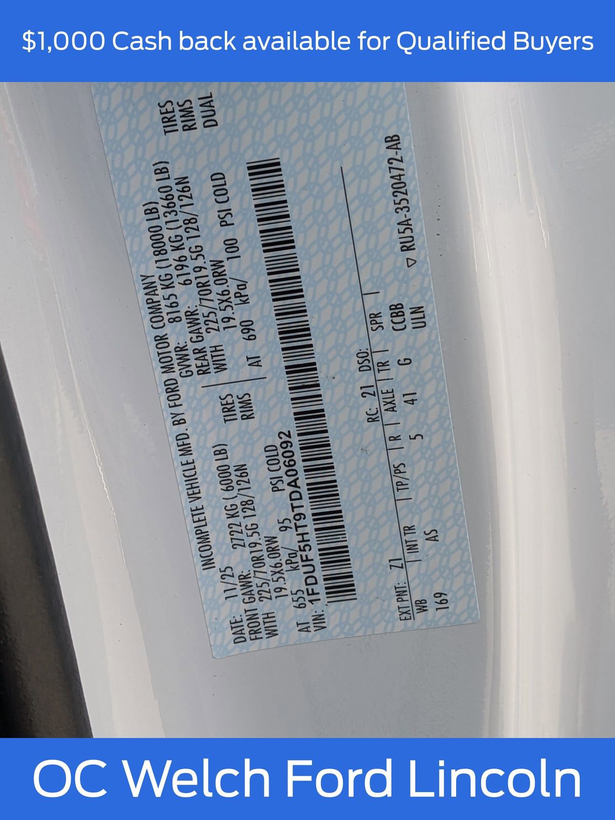 New 2026 Ford F550 4x4 Regular Cab Super Duty w/ XL Chrome Package image 13