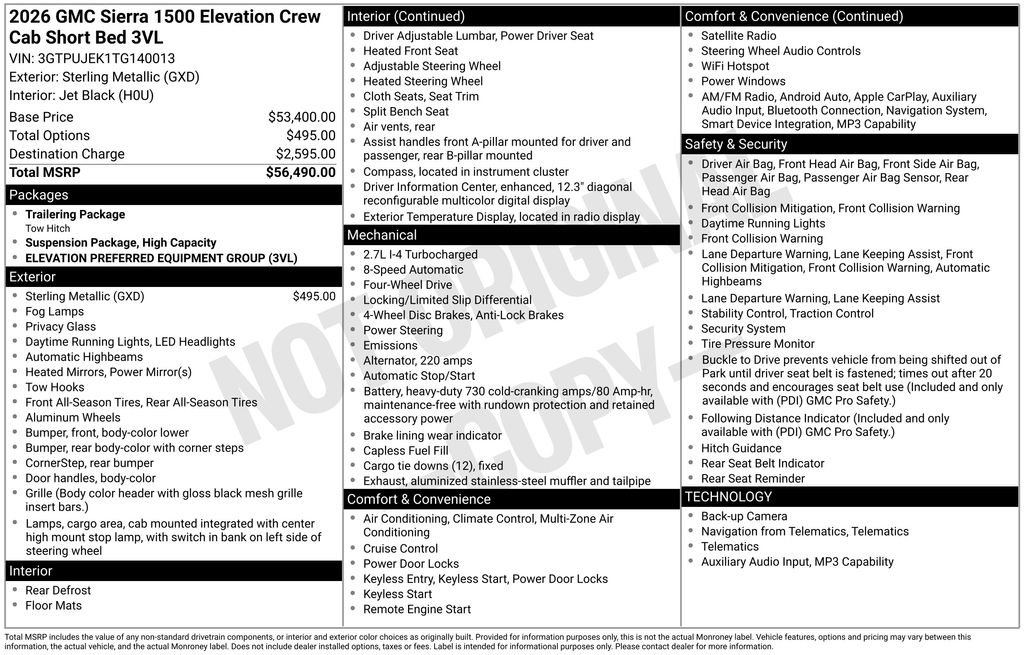 New 2026 GMC Sierra 1500 Elevation image 46