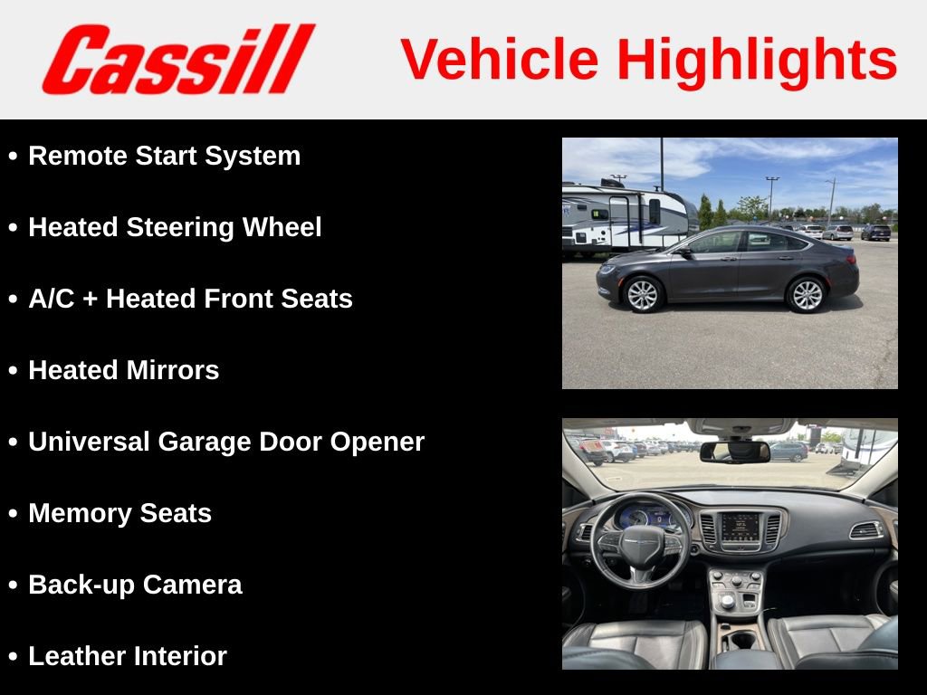 Used 2015 Chrysler 200 C w/ Navigation & Sound Group I FWD image 6