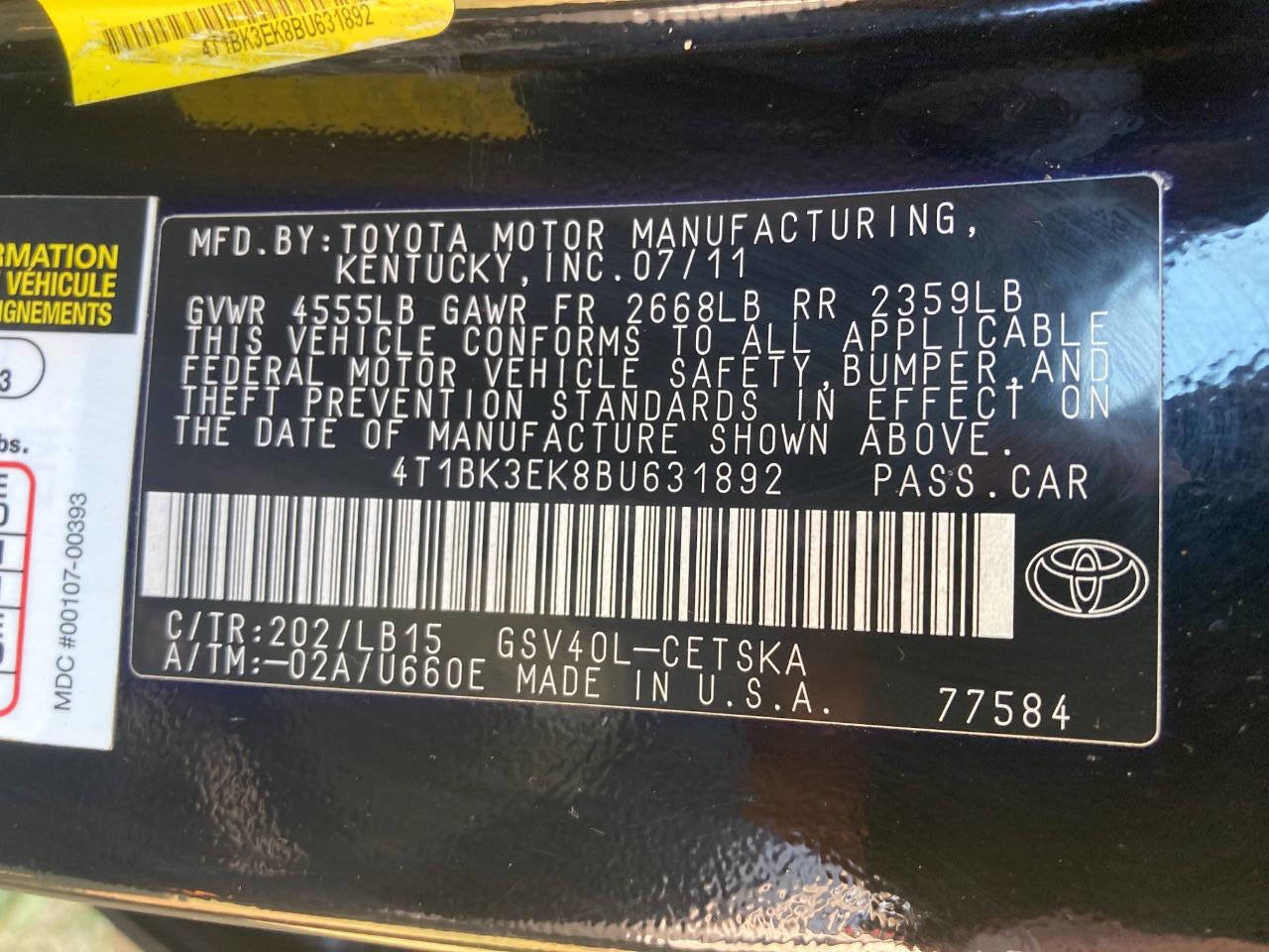 Used 2011 Toyota Camry XLE image 12