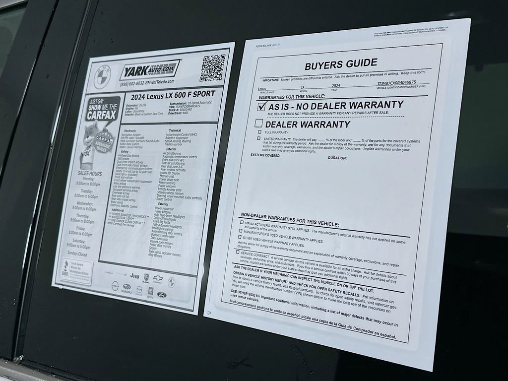 Used 2024 Lexus LX 600 F Sport image 12